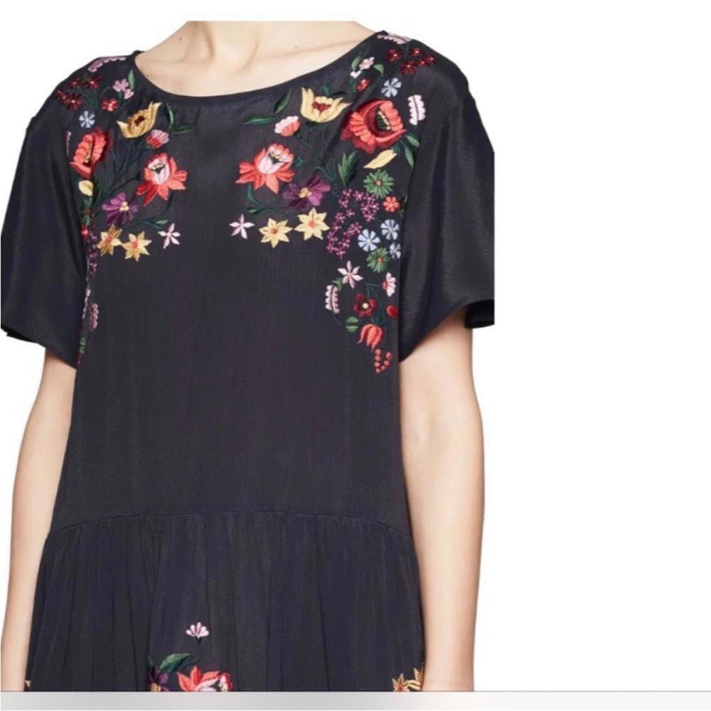 French Connection Embroidered Alice Drape Dress - Picture 4 of 8